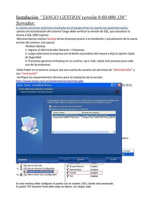 Instalación-actualizacion TANGO