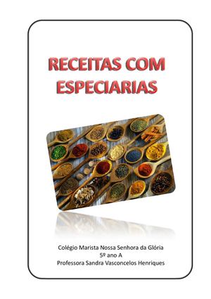 RECEITA ESPECIARIAS - 5º ANO A