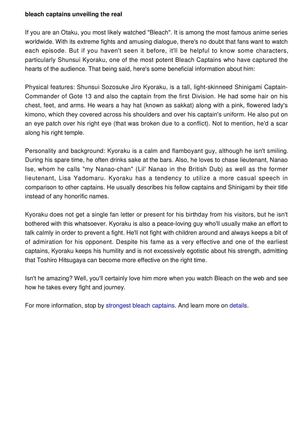 Bleach Captains: Exposing the real personality and terrific background of Shunsui Kyoraku