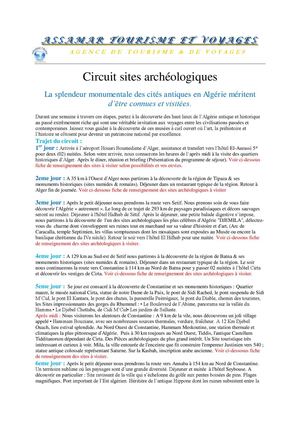 Circuit Algérie antique