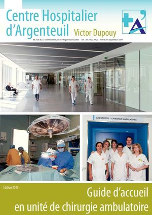 Guide d'accueil en unité de chirurgie ambulatoire au centre hospitalier d'Argenteuil