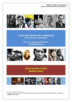 001. CURSO INTRODUCTORIO DE LITERATURA ARGENTINA Y AMERICANA. PRIMERA PARTE
