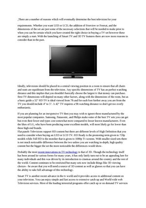 Guide to Choose Right TV