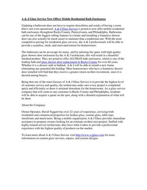 Glass Shower Door Replacement in Bucks County