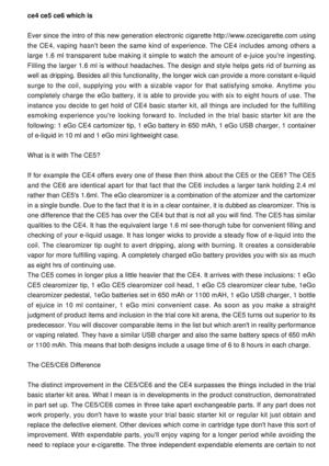 eGo CE5 much better than the CE4
