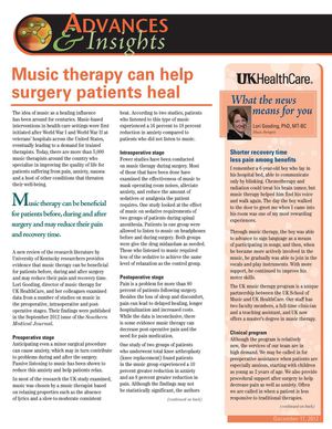 Music therapy can help surgery patients heal