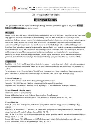 EST Special Topic-Hydrogen Energy