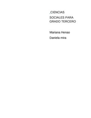 ciencias sociales para grado tercero de primaria 