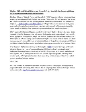 Sidkoff Pincus Green -Trademark Lawyer Philadelphia