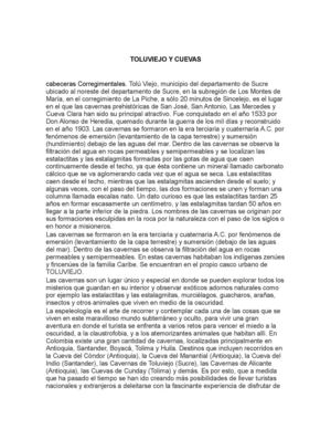 TOLU VIEJO Y SUS CUEVAS 