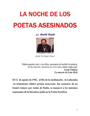 LA NOCHE DE LOS POETAS ASESINADOS