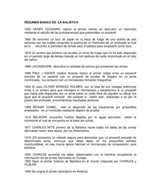 resumen básico de la balística