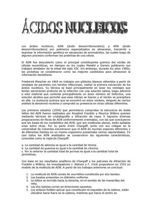 Generalidades sobre Ácidos Nucleicos