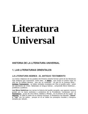 Literatura Universal