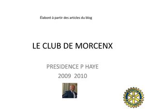 UNE ANNEE DE PRESIDENCE 2009 2010 RETROSPECTIVE
