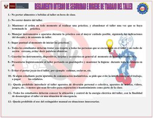 REGLAMENTO INTERNO DE SEGURIDAD E HIGIENE DEL TALLER DE ELECTROTECNIA INDUSTRIAL DEL IESTP "JULIO CÉSAR TELLO"