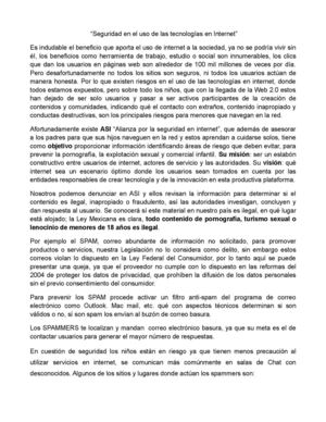 Seguridad en el uso de las Tecnologías en internet 