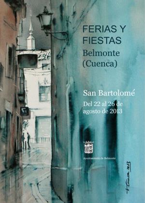 Programa de las Ferias y Fiestas de San Bartolomé 2013. Belmonte (Cuenca). 