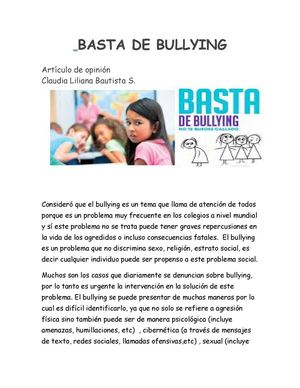 No más bullying