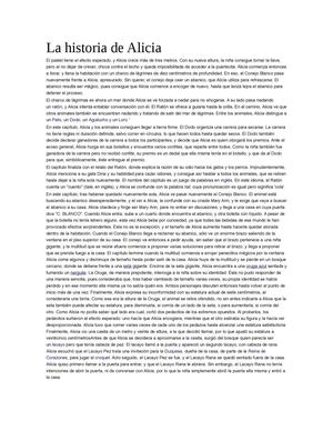 La historia de Alicia