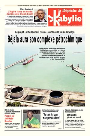 La Depeche de Kabylie du 13.08.2013