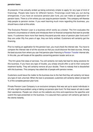 Pension Review