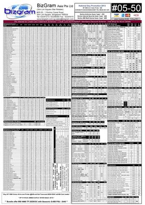 Bizgram PriceList @ Singapore