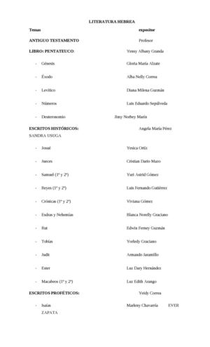 EXPOSICIONES CLEI 6 LITERATURA HEBREA