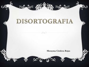 DISORTOGRAFÍA