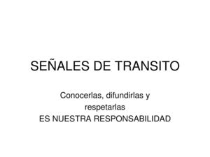 Señales de tránsito