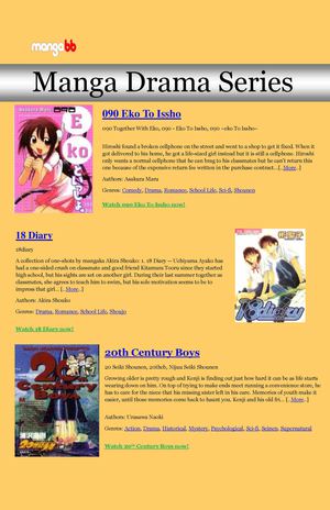 Manga Drama Series