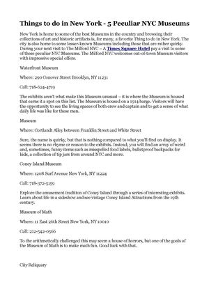 Things to do in New York - 5 Peculiar NYC Museums