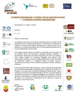 carta de invitación