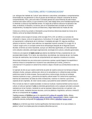 cultura arte ycomunicación