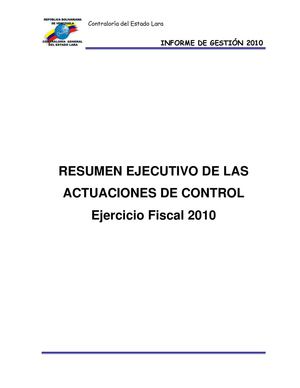 Informe de Gestión 2010
