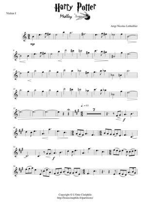 Harry Potter Medley - Violon I