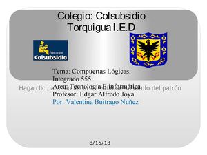 COMPUERTAS LÓGICAS. E INTEGRADO 555