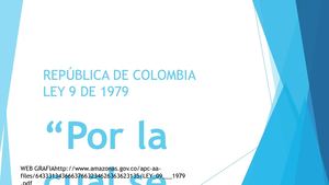Ley 9 de 1979, de la República de Colombia