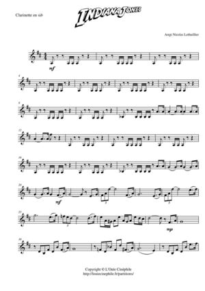 Indiana Jones Theme - Clarinette