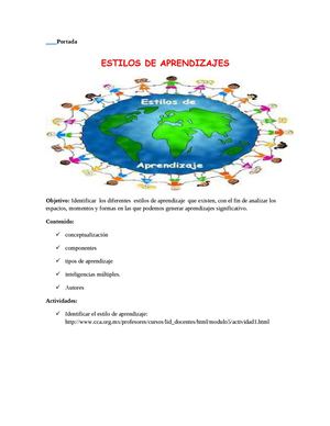 ESTILOS DE APRENDIZAJES