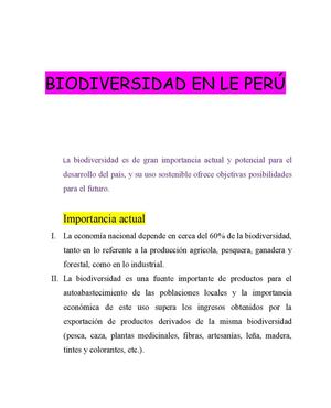 BIODIVERSIDAD EN EL PERÚ