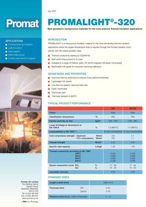 Promat PROMALIGHT®-320