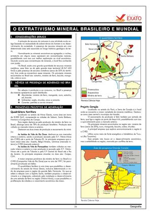 O extrativismo mineral brasileiro e mundial