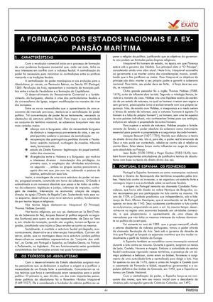 A formação dos estados nacionais e a expansão maritima