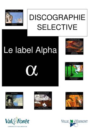 Discographie : le label Alpha Productions