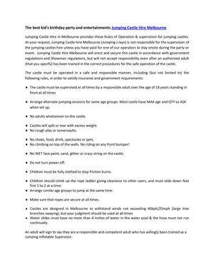 Bouncy castles Melbourne - Jumping castles Melbourne