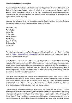 Victoria Public Holidays In Australia