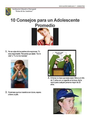 10 consejos para un adolescente promedio