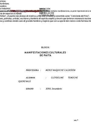 Tradiciones de Paita