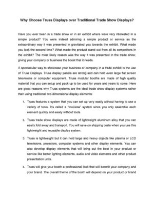 Why Choose Truss Displays over Traditional Trade Show Displays?